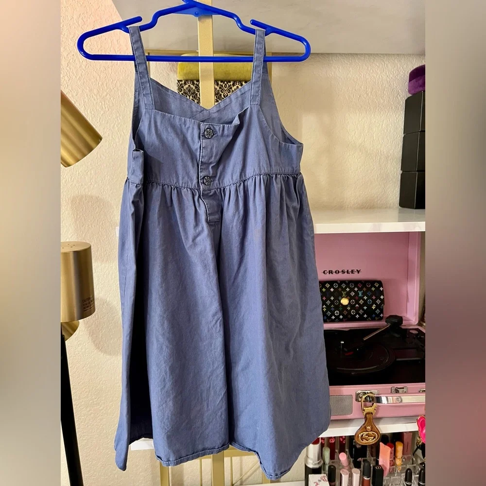 OshKosh B'gosh Blue Dress with Floral Embroidery